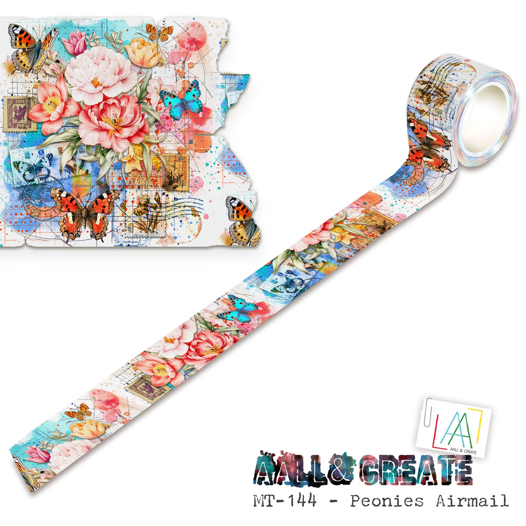 AALL & Create - Washi Tape - 144 - Artour de Mwa - Peonies Air Mail