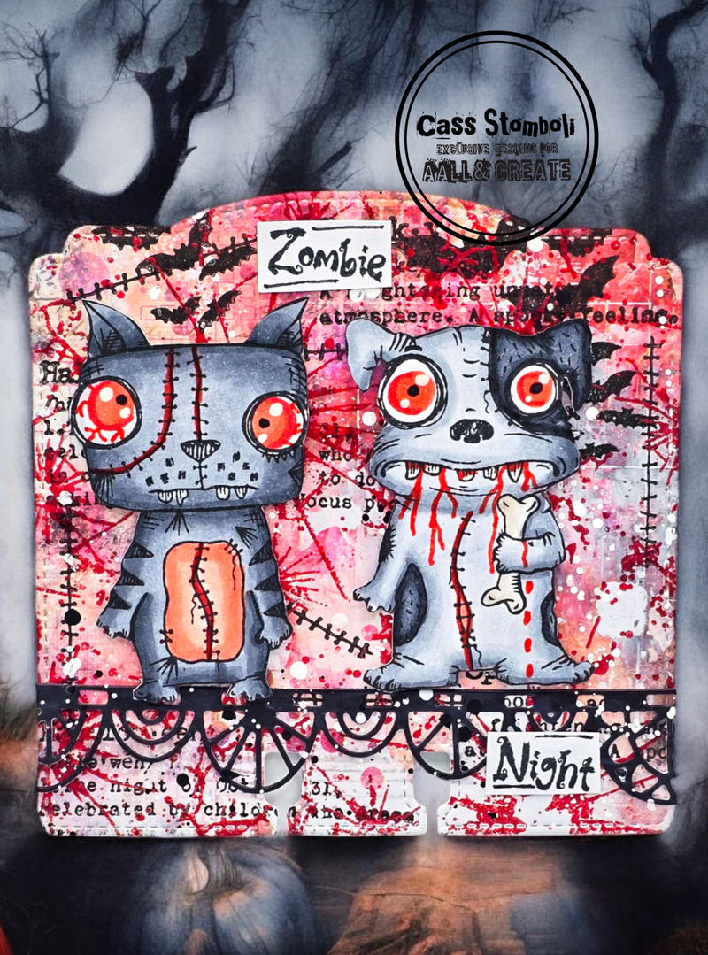 AALL & Create - A7 - Clear Stamps - 1202 - Janet Klein - Zombie Night