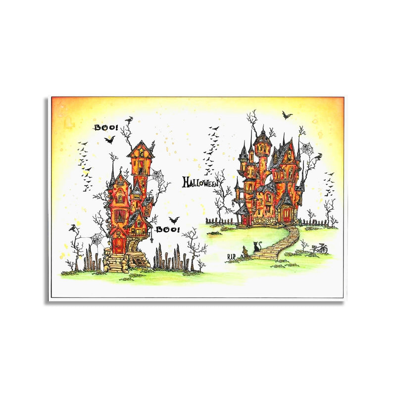 AALL & Create - A6 - Clear Stamps - 1237 - Frightful Manor - Autour DeMwa