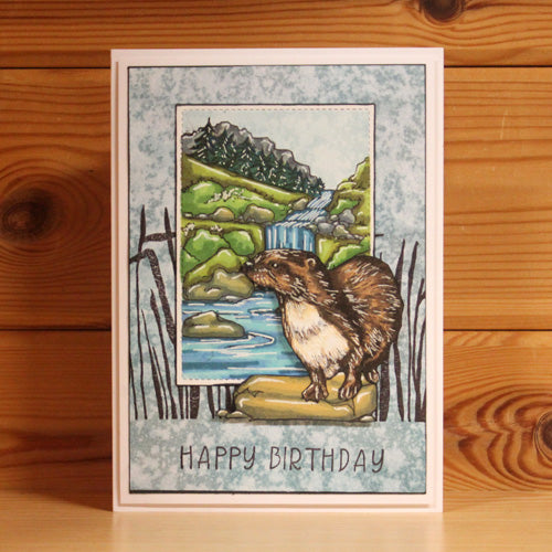 Hobby Art Stamps - Clear Polymer Stamp Set - Otters