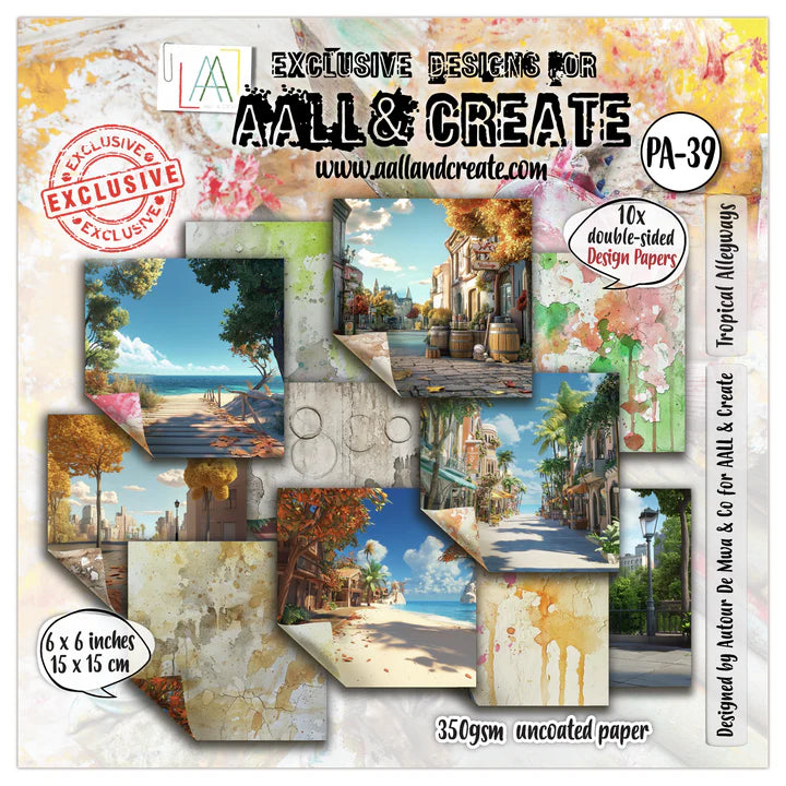 AALL & Create - Design Papers - 6 x 6 - PA-39 - Tropical Alleyways - Autour De Mwa