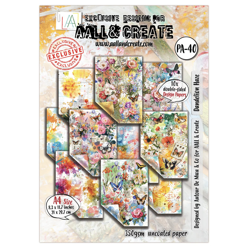 AALL & Create - Design Papers - A4 - PA-40 - Dandelion Haze - Autour De Mwa