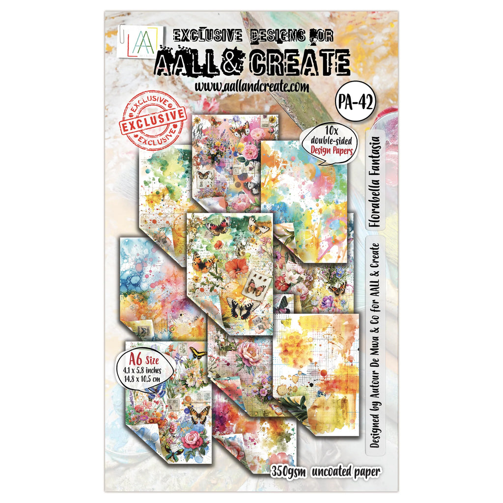 AALL & Create - Design Papers - A6 - PA-42 - Florabella Fantasia - Autour De Mwa