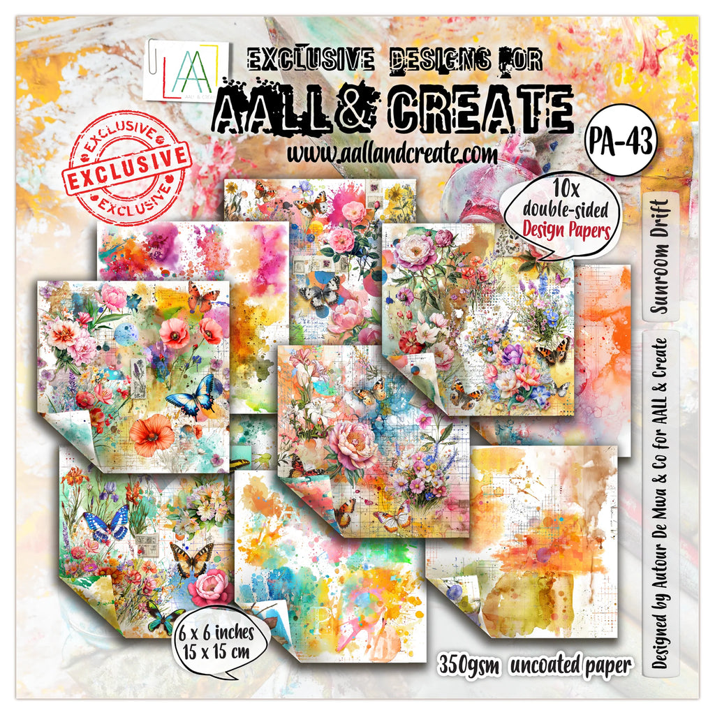 AALL & Create - Design Papers - 6 x 6 - PA-43 - Sunroom Drift - Autour De Mwa