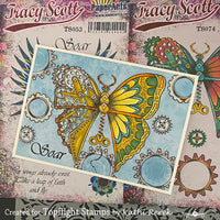 PaperArtsy - Tracy Scott 53 - Rubber Cling Mounted Stamp Set