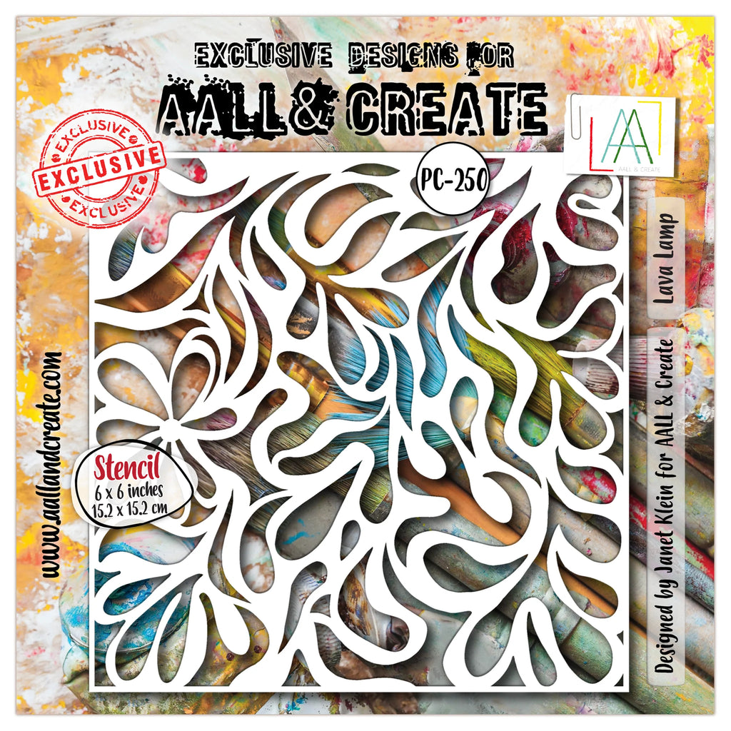 AALL & Create - Stencil - 6x6 - Janet Klein - PC-250 - Lava Lamp