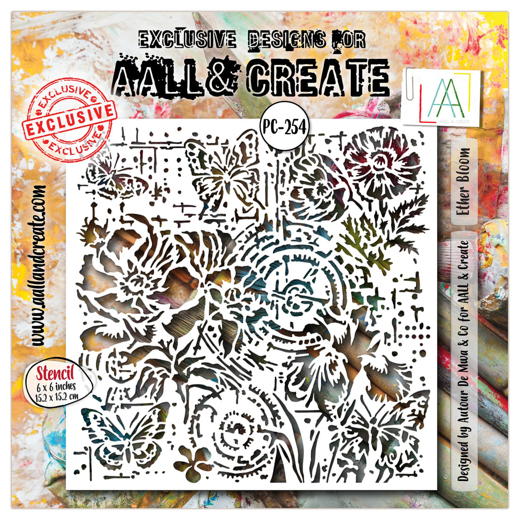 AALL & Create - Stencil - 6x6 - Autour De Mwa - PC-254 - Ether Bloom