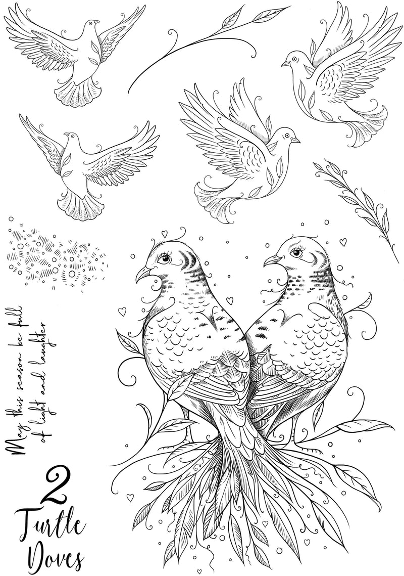 Pink Ink Designs - Clear Photopolymer Stamps - Two Turtle Doves