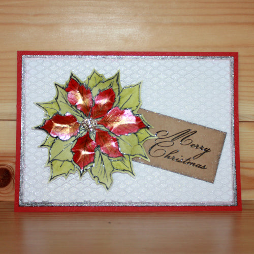 Hobby Art Stamps - Clear Polymer Stamp Set - Poinsettia