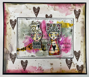 PaperArtsy - Lynne Perrella 71 - Rubber Cling Mounted Stamp Set - PREORDER