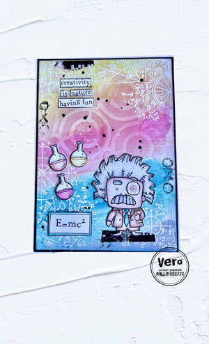 AALL & Create - A7 - Clear Stamps - 958 - Janet Klein - Albert Einstein