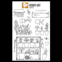 Hobby Art Stamps - Clear Polymer Stamp Set - A5 - Potting Bench