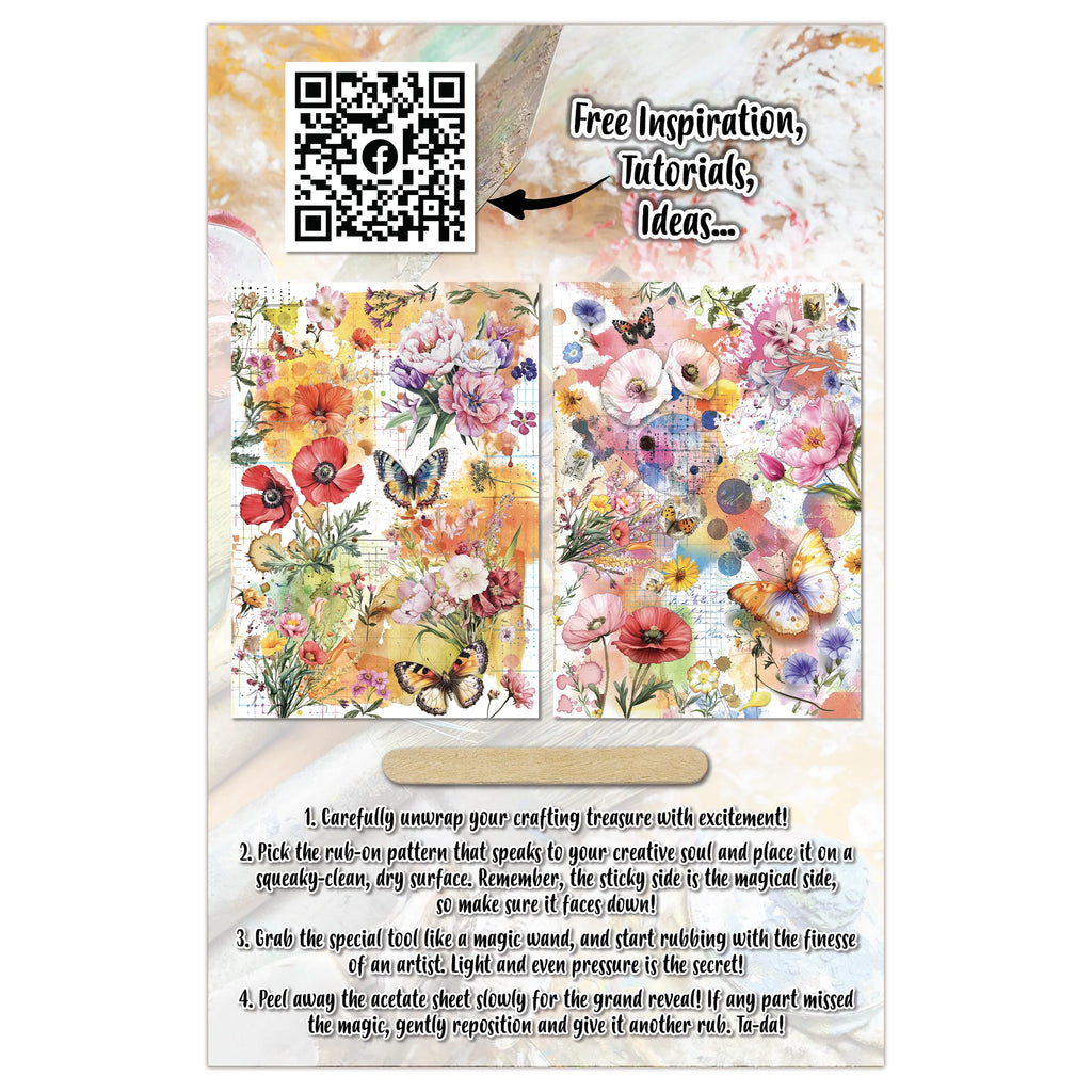 AALL & Create - Rub-Ons - 23 - Dancing Poppies - Autour De Mwa