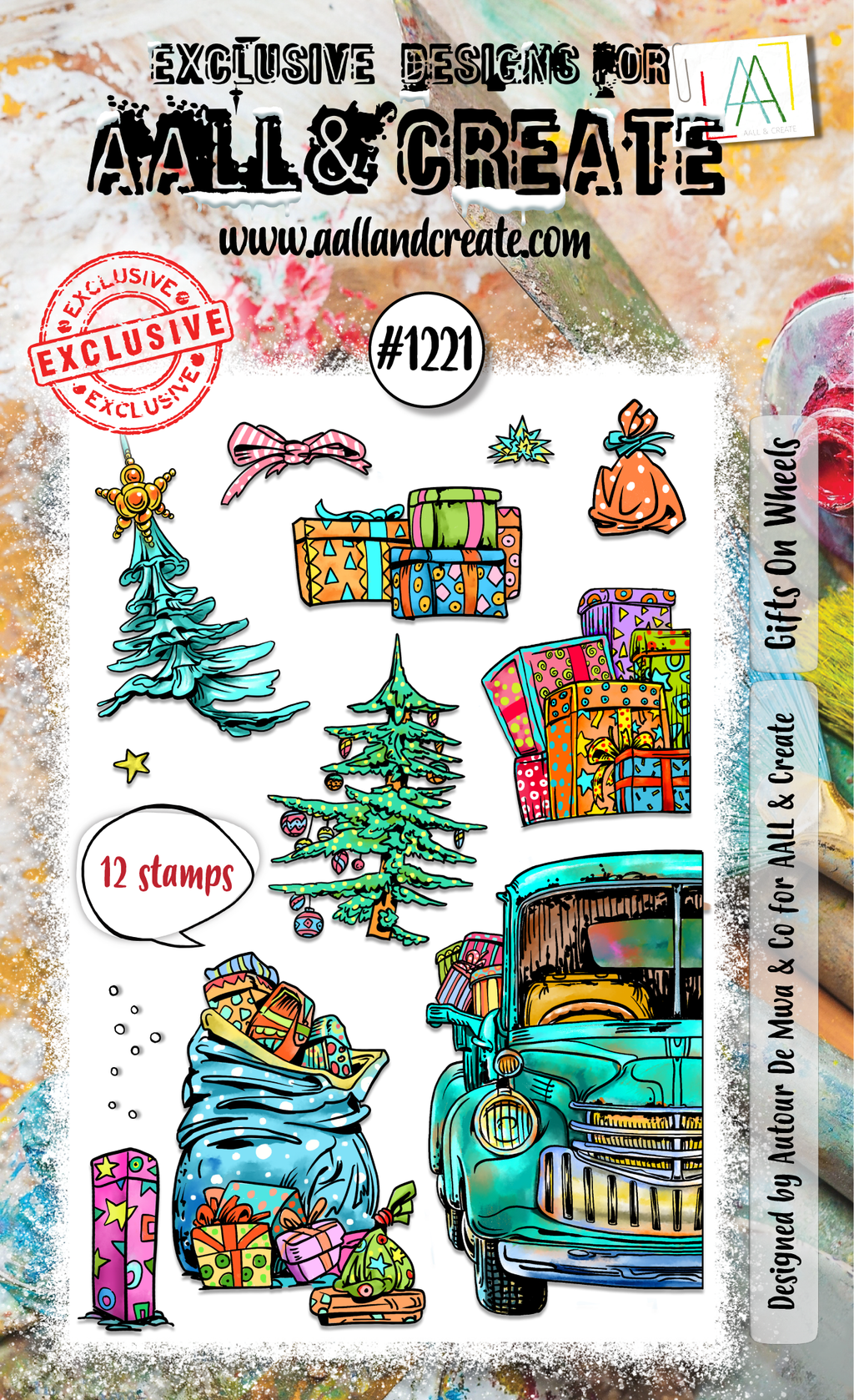 AALL & Create - A6 - Clear Stamps - 1221 - Author De Mwa - Gifts on Wheels