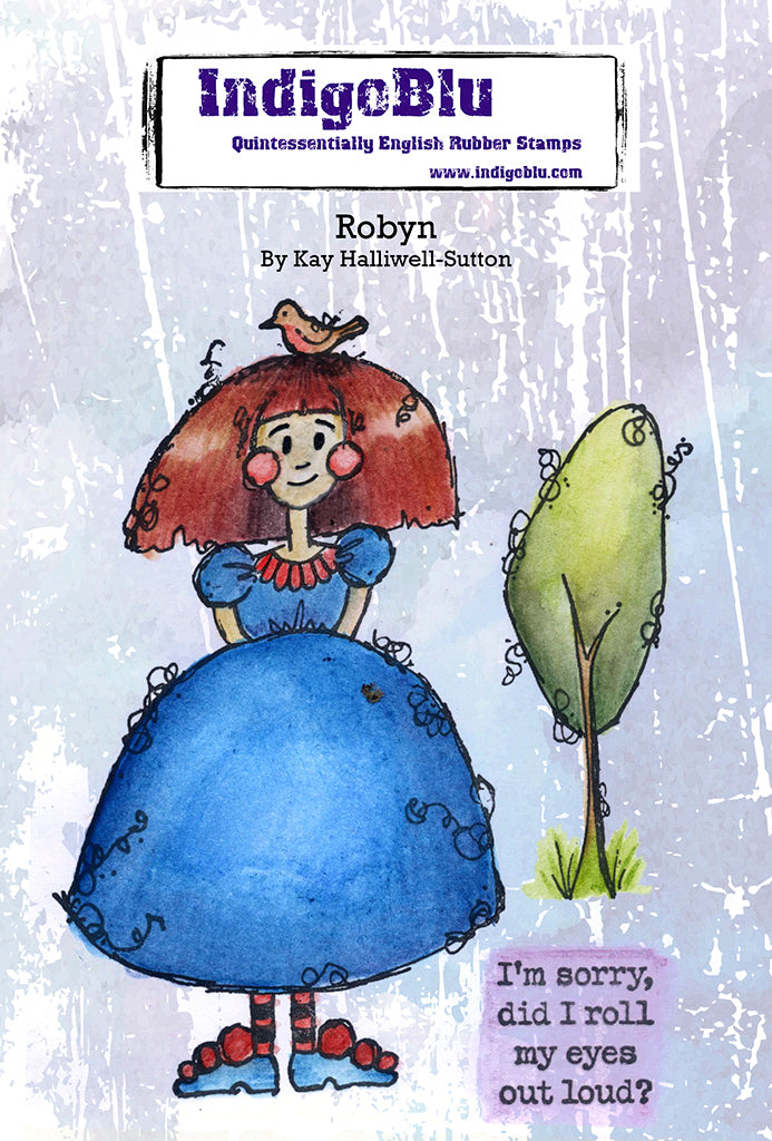 IndigoBlu - A6 - Cling Mounted Stamp - Robyn