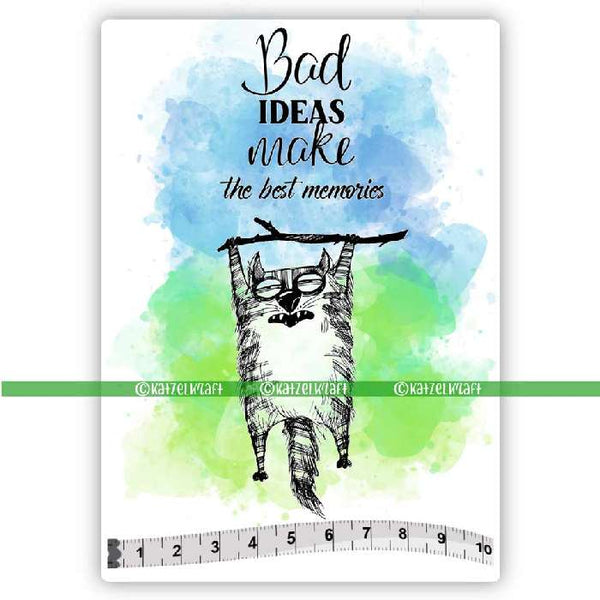 Katzelkraft - SOLO079 - Unmounted Red Rubber Stamp - The Fat Cats 8 - Horace
