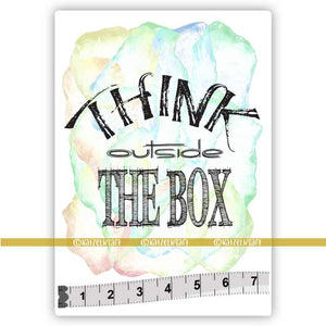 Katzelkraft - SOLO092 - Unmounted Red Rubber Stamp - Think Outside the Box