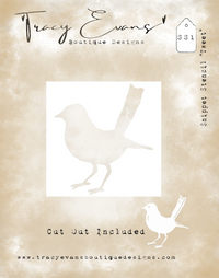 Tracy Evans Boutique Designs - Snippet Stencil - 4 x 4 - Tweet  -SS1