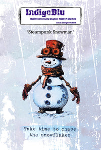 IndigoBlu - A6 - Cling Mounted Stamp - Steampunk Snowman