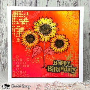 Visible Image - Sunflower Grunge - Clear Polymer Stamp Set