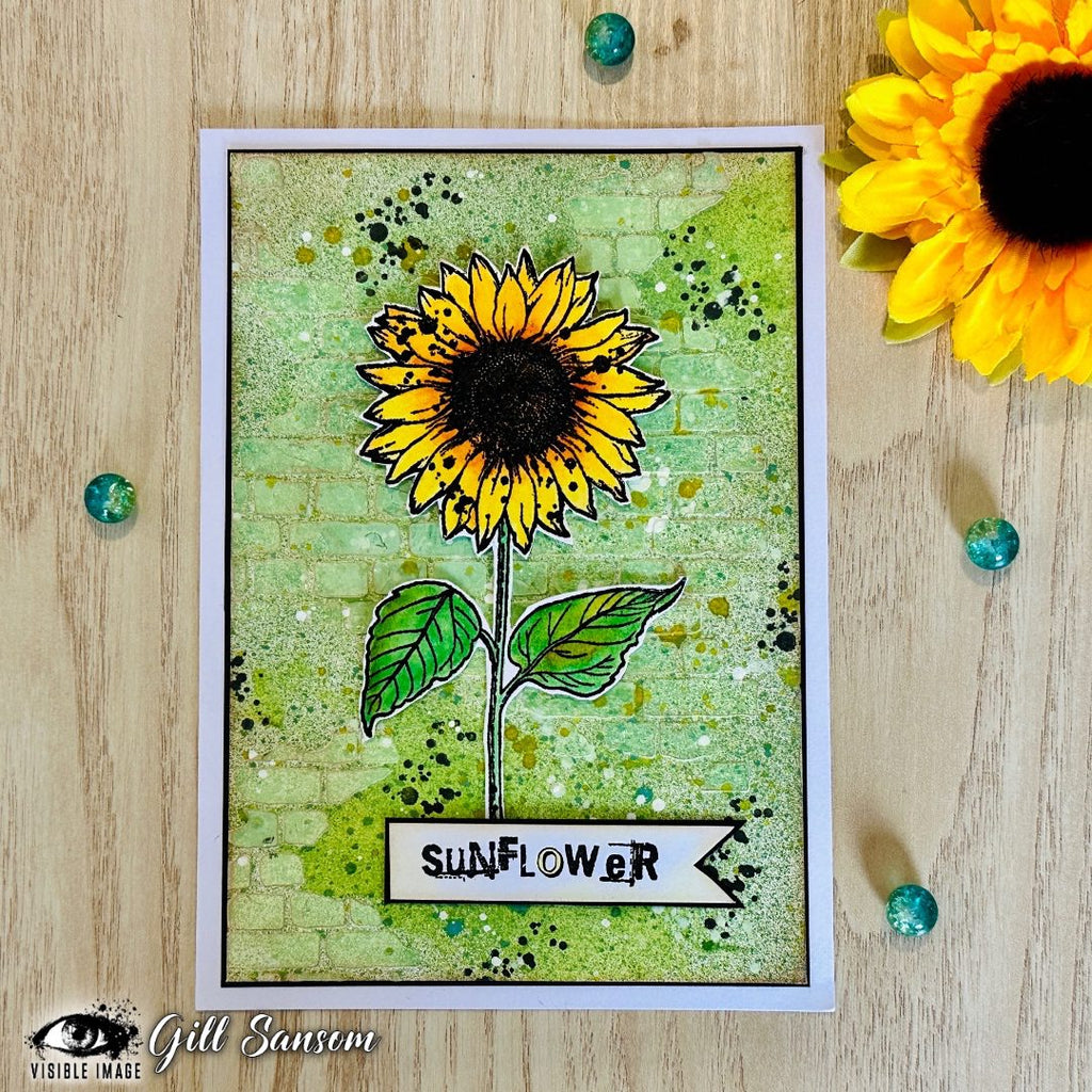 Visible Image - Sunflower Grunge - Clear Polymer Stamp Set