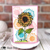 Visible Image - Sunflower Grunge - Clear Polymer Stamp Set