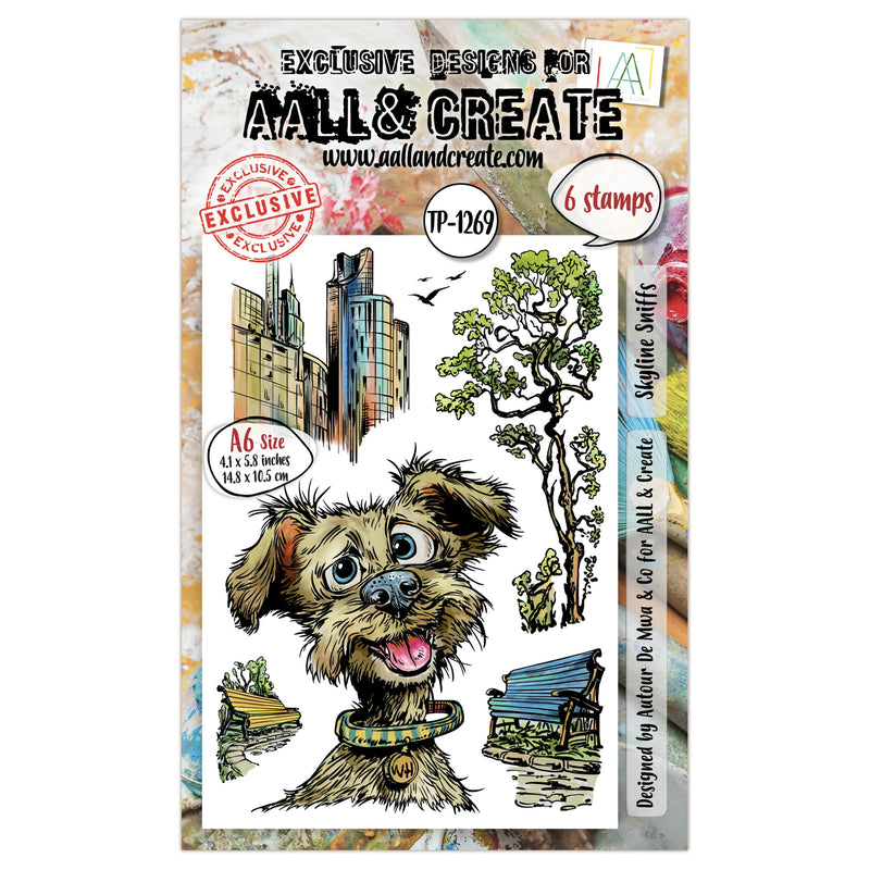 AALL & Create - A6 - Clear Stamps - 1269 - Author De Mwa - Skyline Sniffs