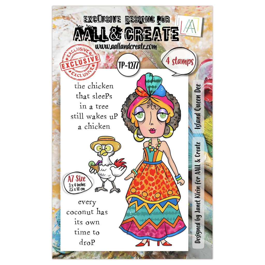 AALL & Create - A7 - Clear Stamps - 1277 - Janet Klein - Island Queen Dee