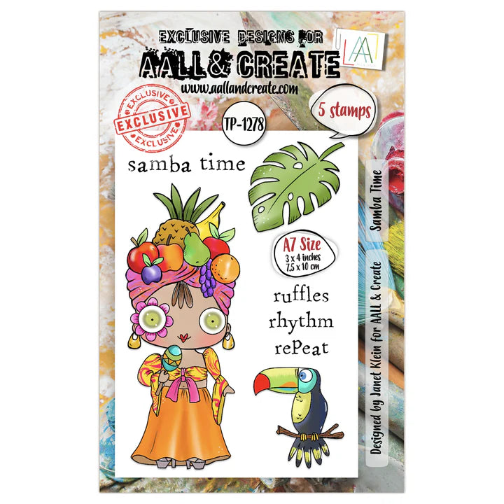 AALL & Create - A7 - Clear Stamps - 1278 - Janet Klein - Samba Time