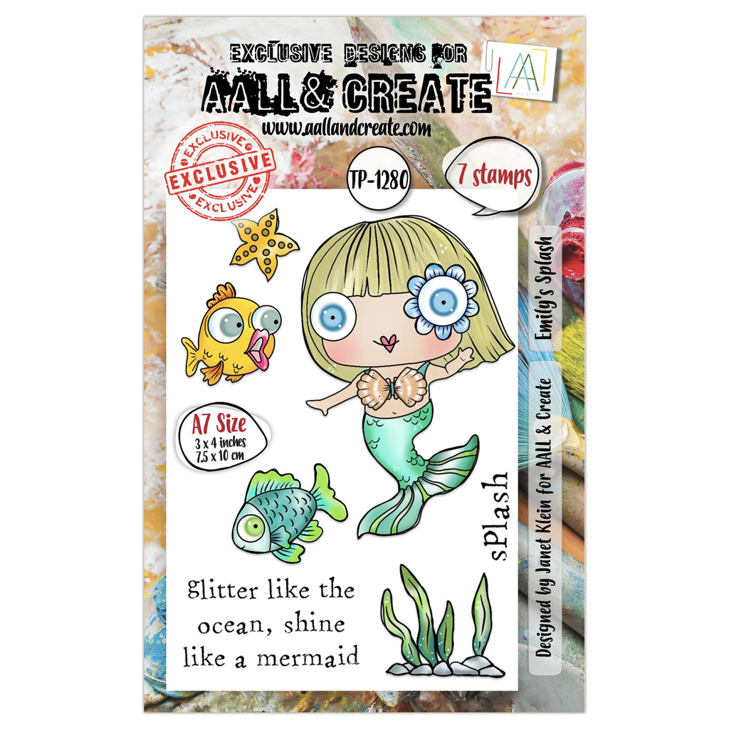 AALL & Create - A7 - Clear Stamps - 1280 - Janet Klein - Emily's Splash