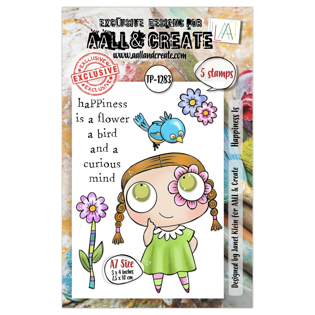 AALL & Create - A7 - Clear Stamps - 1283 - Janet Klein - Happiness Is