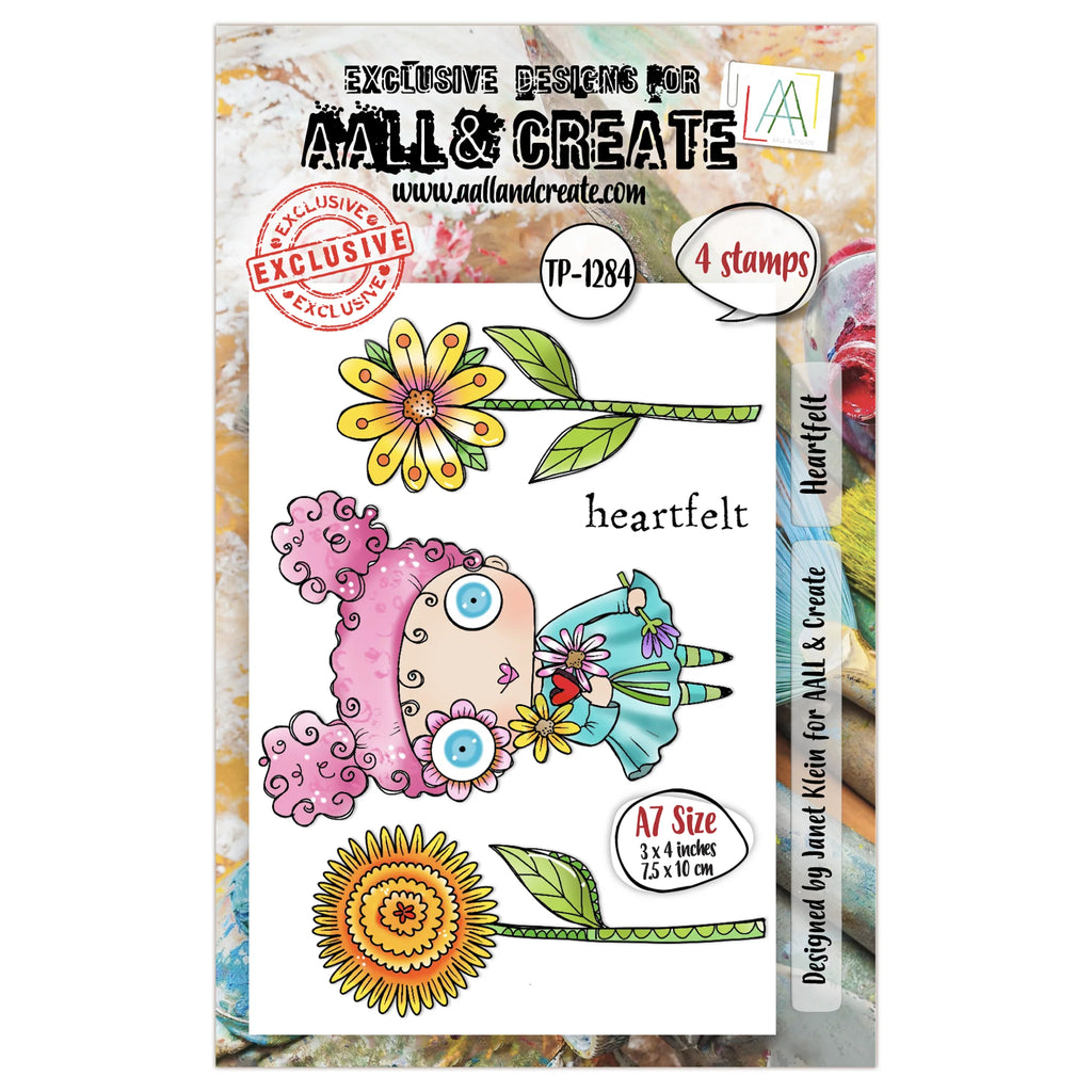 AALL & Create - A7 - Clear Stamps - 1284 - Janet Klein - Heartfelt