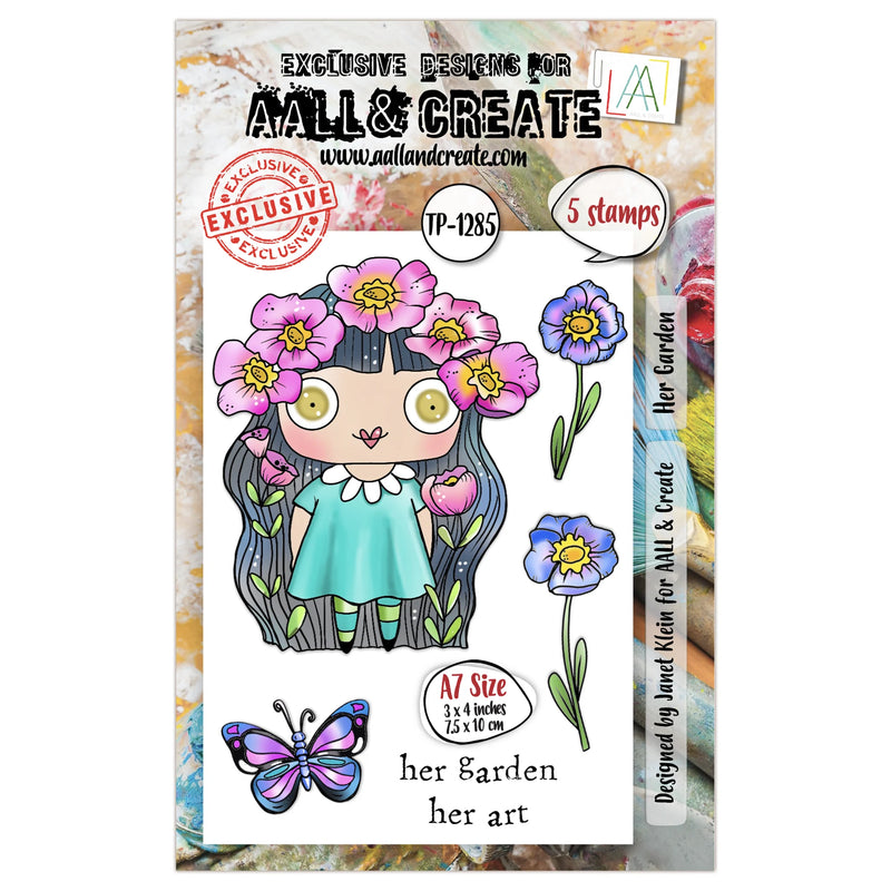 AALL & Create - A7 - Clear Stamps - 1285 - Janet Klein - Her Garden