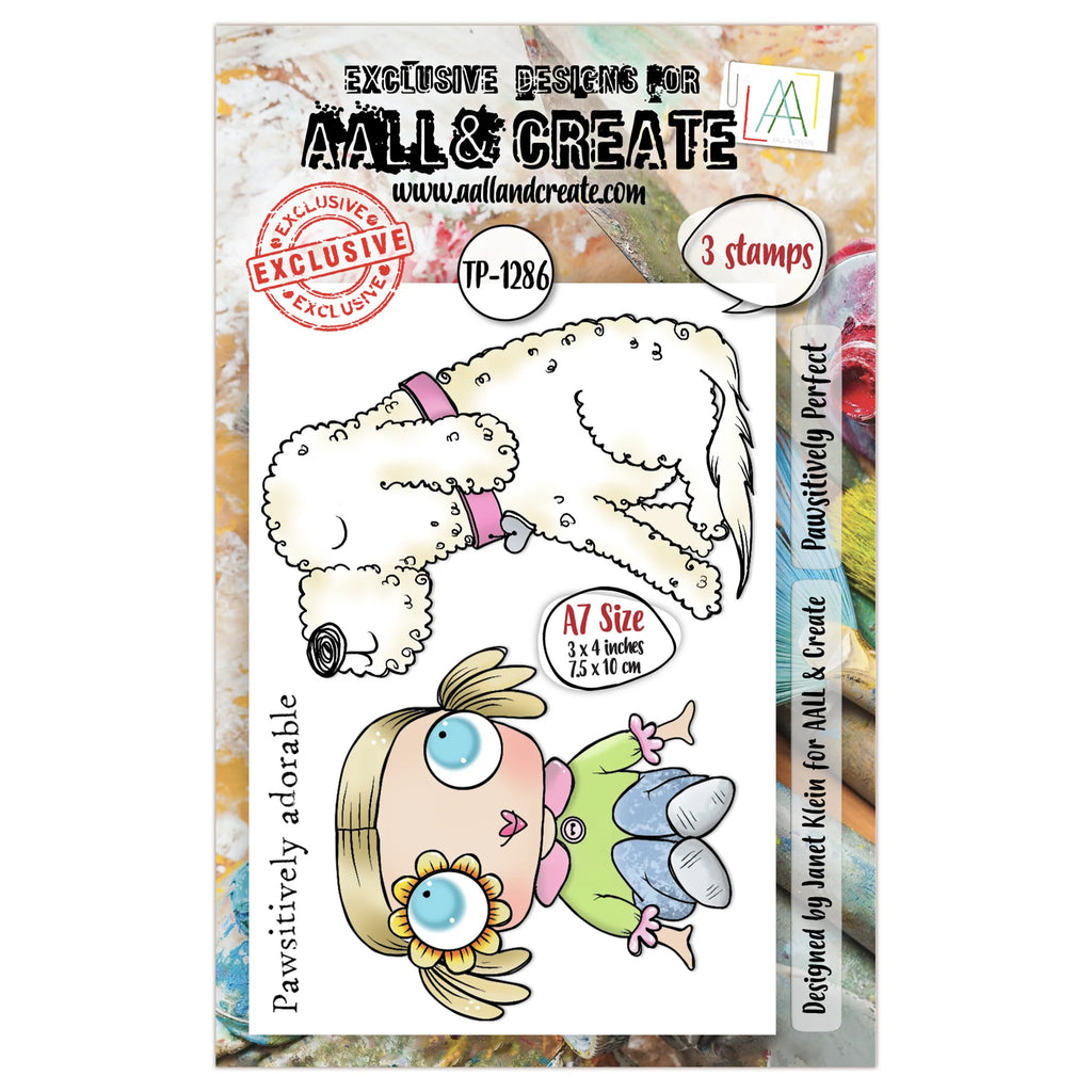 AALL & Create - A7 - Clear Stamps - 1286 - Janet Klein - Pawsitively Perfect
