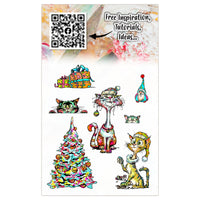 AALL & Create - A6 - Clear Stamps - 1321 - Catmas Capers - Autour DeMwa