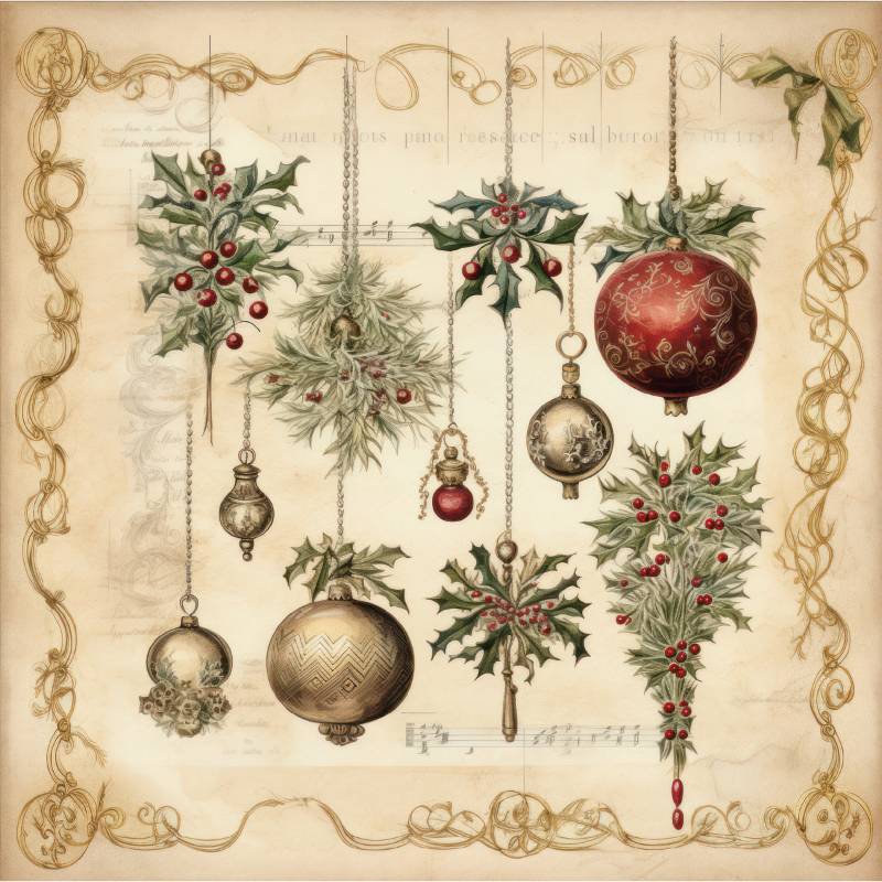 Creative Expressions - 8 x 8 Paper Pad - Vintage Christmas - Taylor Made Journals