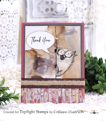 Katzelkraft - SOLO080 - Unmounted Red Rubber Stamp - The Fat Cats 9 - Ignace