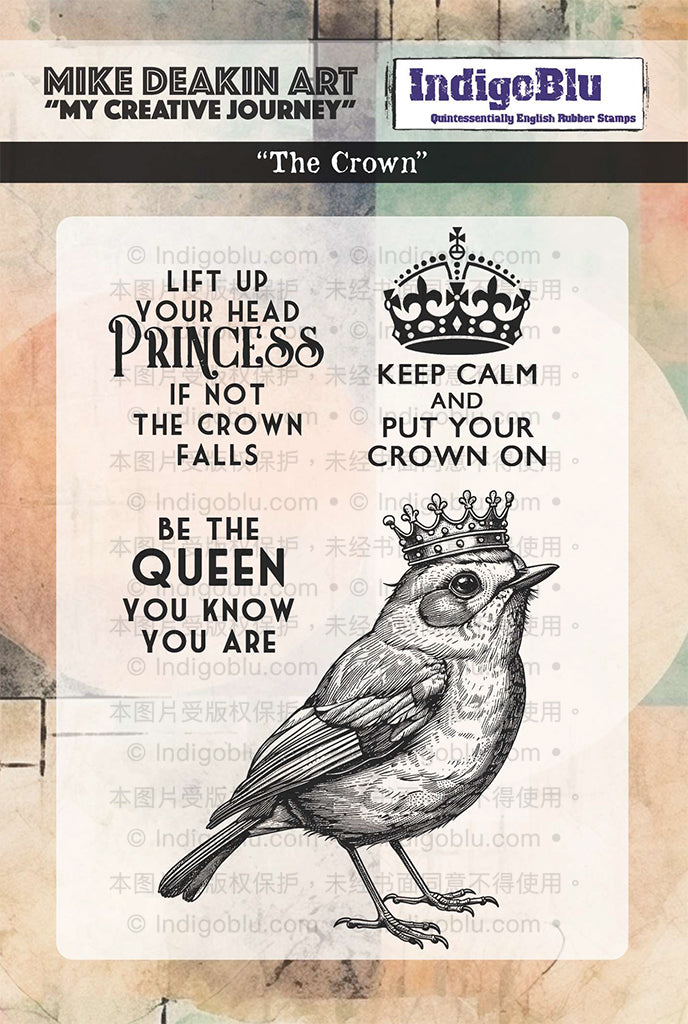 IndigoBlu - A6 - Mike Deakin Art - Cling Mounted Stamp - The Crown