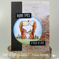 Love in the Moon - Clear Stamps - A Couple of Squirrels