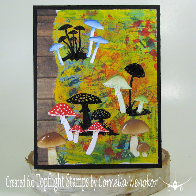 Studio Light - Clear Stamp Set - Essentials - Mushrooms