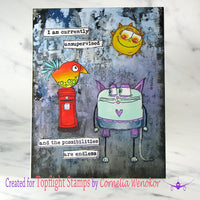 PaperArtsy - Zinski Mini - ZINI 55 - Rubber Cling Mounted Stamp Set