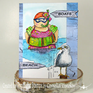 Crafty Individuals - Unmounted Rubber Stamp - 611 - Beach Ready