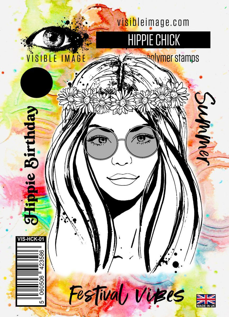 Visible Image - A6 - Clear Polymer Stamp Set - Hippie Chick