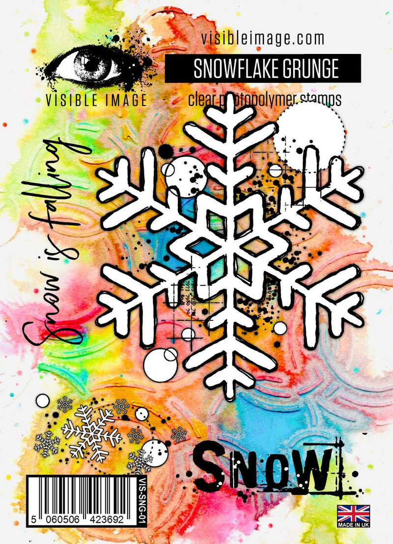 Visible Image - Snowflake Grunge - Clear Polymer Stamp Set