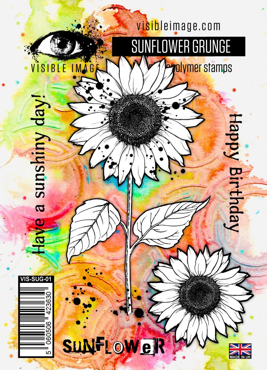 Visible Image - Sunflower Grunge - Clear Polymer Stamp Set