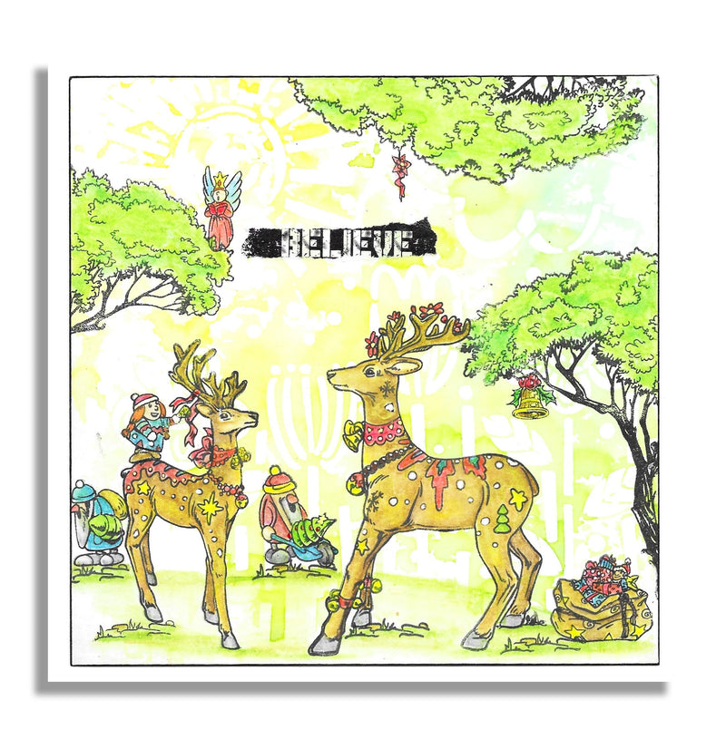 AALL & Create - A6 - Clear Stamps - 1223 - Author De Mwa - Angelic Deer Guardians