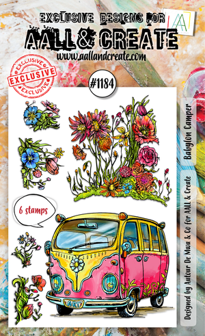 AALL & Create - A6 - Clear Stamps - 1184 - Author De Mwa - Babylon Camper