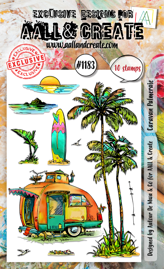 AALL & Create - A6 - Clear Stamps - 1183 - Author De Mwa - Caravan Palmeraie