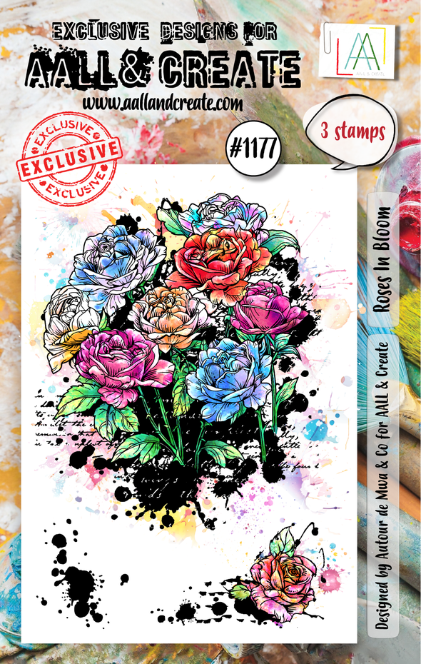 AALL & Create - A7 - Clear Stamps - 1177 - Autour De Mwa - Roses in Bloom