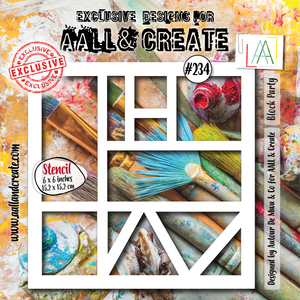 AALL & Create - Stencil - 6x6 - 234 - Block Party - Artour De Mwa